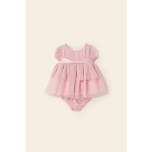 Dívčí šaty Mayoral Newborn růžová barva, mini