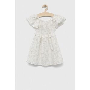 Dětské bavlněné šaty Birba&Trybeyond bílá barva, mini