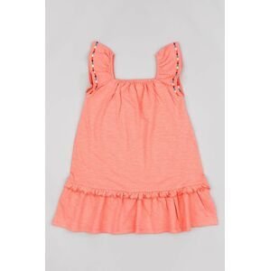 Dívčí šaty zippy oranžová barva, mini