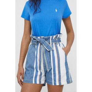 Džínové šortky Pepe Jeans Phoebe Retro dámské, vzorované, high waist