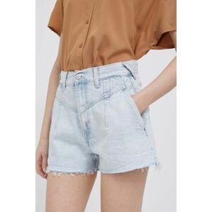 Džínové šortky Pepe Jeans Summer Sky dámské, hladké, high waist