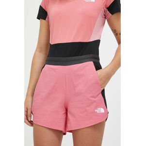 Outdoorové šortky The North Face Atlethic Outdoor růžová barva, medium waist