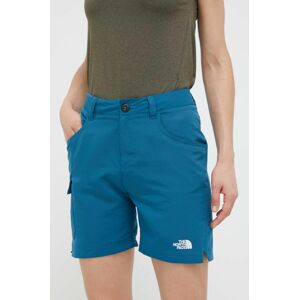 Outdoorové šortky The North Face Horizon tyrkysová barva, high waist