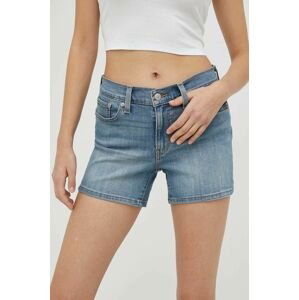 Džínové šortky Levi's dámské, hladké, medium waist