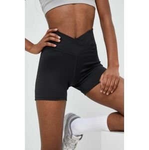 Tréninkové šortky Reebok Workout Ready černá barva, hladké, high waist, HT4935.100029025