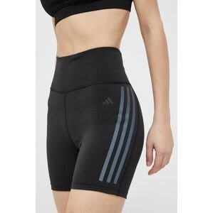 Běžecké šortky adidas Performance DailyRun černá barva, s potiskem, high waist