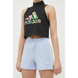 Kraťasy adidas dámské, s aplikací, high waist