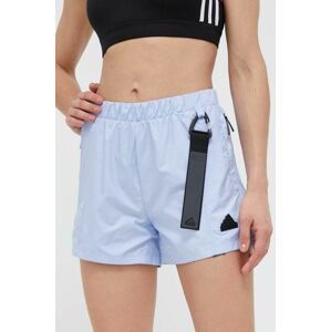 Kraťasy adidas dámské, s aplikací, high waist