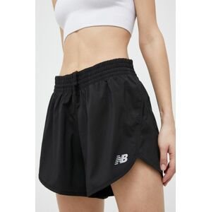 Běžecké šortky New Balance Accelerate černá barva, medium waist