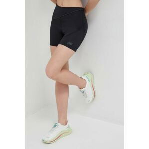 Běžecké šortky New Balance Q Speed černá barva, high waist