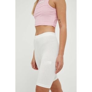 Kraťasy Ellesse dámské, béžová barva, hladké, medium waist