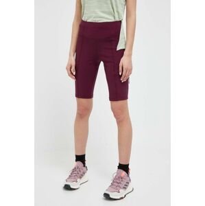 Sportovní šortky 4F dámské, fialová barva, hladké, high waist