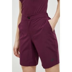 Outdoorové šortky 4F fialová barva, medium waist