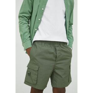 Bavlněné šortky Samsoe Samsoe zelená barva