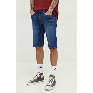 Džínové šortky Tommy Jeans pánské, tmavomodrá barva