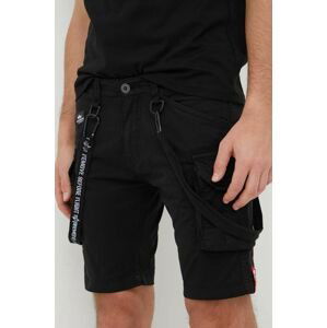 Kraťasy Alpha Industries pánské, černá barva, 116213.03-Black