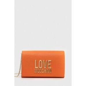 Kabelka Love Moschino oranžová barva