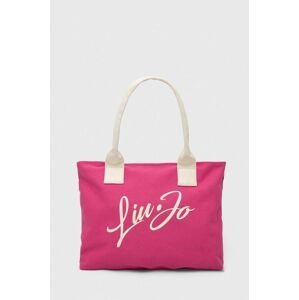 Plážová taška Liu Jo růžová barva