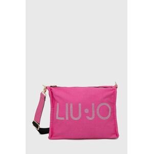 Bavlněná kabelka Liu Jo růžová barva