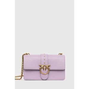 Kožená kabelka Pinko fialová barva