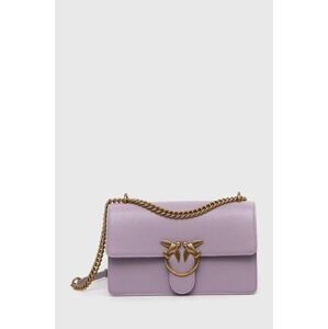 Kožená kabelka Pinko fialová barva