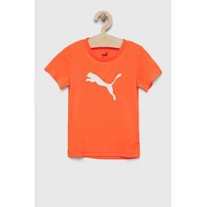 Dětské tričko Puma ACTIVE SPORTS Poly Cat Tee B oranžová barva, s potiskem