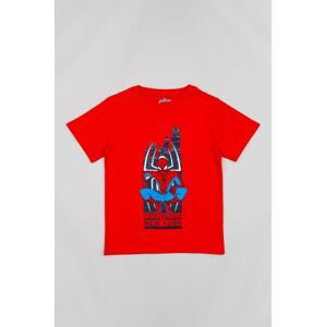 Dětské bavlněné tričko zippy X Spiderman červená barva, s potiskem
