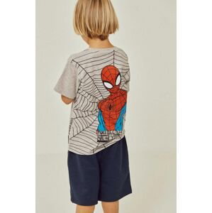 Dětské bavlněné tričko zippy x Spiderman šedá barva, s potiskem