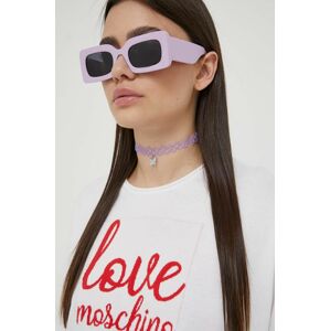 Bavlněné tričko Love Moschino bílá barva