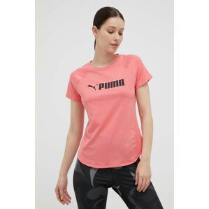 Tréninkové tričko Puma Fit Logo růžová barva