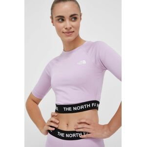 Tréninkové tričko The North Face fialová barva