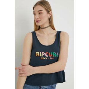 Bavlněný top Rip Curl tmavomodrá barva