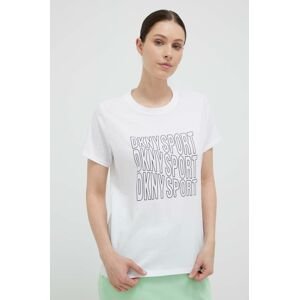 Bavlněné tričko Dkny bílá barva