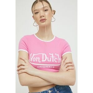 Tričko Von Dutch růžová barva