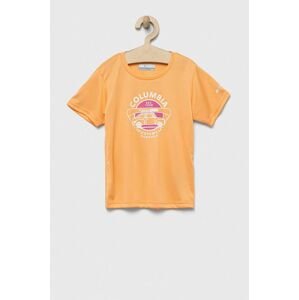 Dětské tričko Columbia Mirror Creek Short Sleeve Graphic Shirt oranžová barva