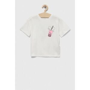 Dětské bavlněné tričko GAP x Disney bílá barva