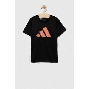 Tričko adidas U TR-ES LOGO černá barva, s potiskem