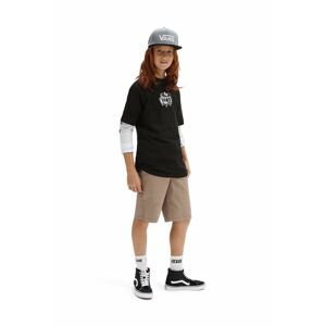 Dětské bavlněné tričko Vans BONE YARD SS Black černá barva, s potiskem