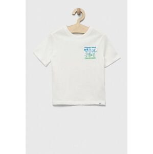 Dětské bavlněné tričko GAP x Disney bílá barva, s potiskem