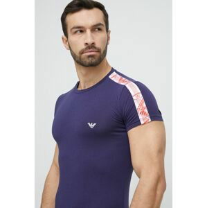 Tričko Emporio Armani Underwear tmavomodrá barva, s aplikací