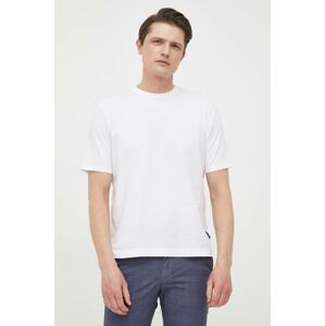 Bavlněné tričko Sisley bílá barva