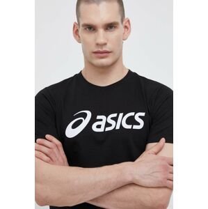 Tričko Asics černá barva, s potiskem