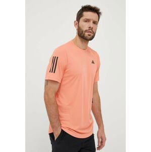 Tréninkové tričko adidas Performance Club 3-Stripes oranžová barva, s potiskem