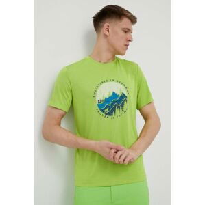 Sportovní tričko Jack Wolfskin Hiking zelená barva, s potiskem