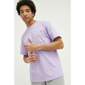 Bavlněné tričko Dickies fialová barva