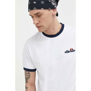 Bavlněné tričko Ellesse bílá barva, s aplikací, SHR10164-WHITE