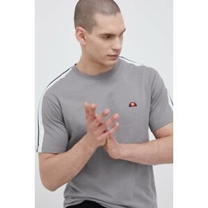 Bavlněné tričko Ellesse šedá barva, s aplikací