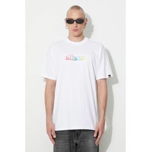 Bavlněné tričko Ellesse bílá barva, s aplikací, SHR17642-BLACK
