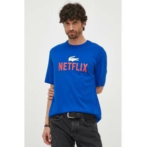 Bavlněné tričko Lacoste x Netflix , TH7343-70V