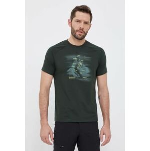 Sportovní tričko Mammut Mountain Hörnligrat zelená barva, s potiskem